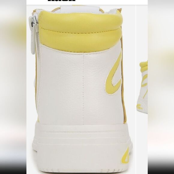Yellow and White High-Top Sneakers - Picture 4 of 11